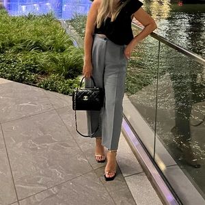 NWT high waist Zara gray chino pants